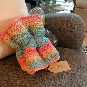 “Stripes of Chalk” child’s blanket lovingly made by hand in the USA